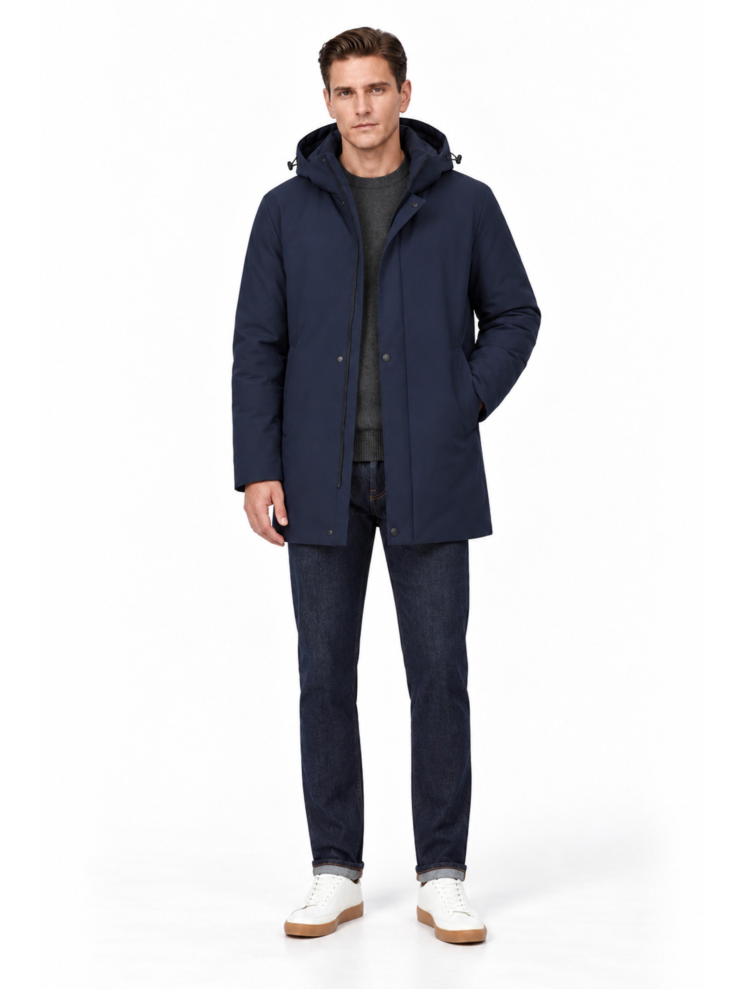ALLTHEMEN Winter Jacket 'Nordlicht' in Blue