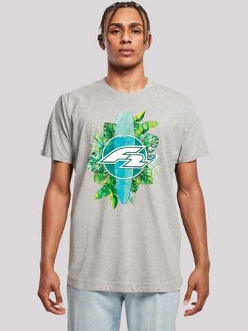 F2 Shirt 'Tropical Surfboards Sommer' in Grey: front