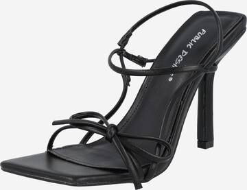 Public Desire Sandalen met riem 'GISELLE' in Zwart: voorkant