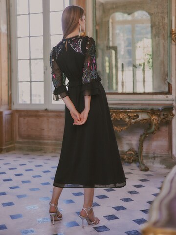 Robe love & roses en noir