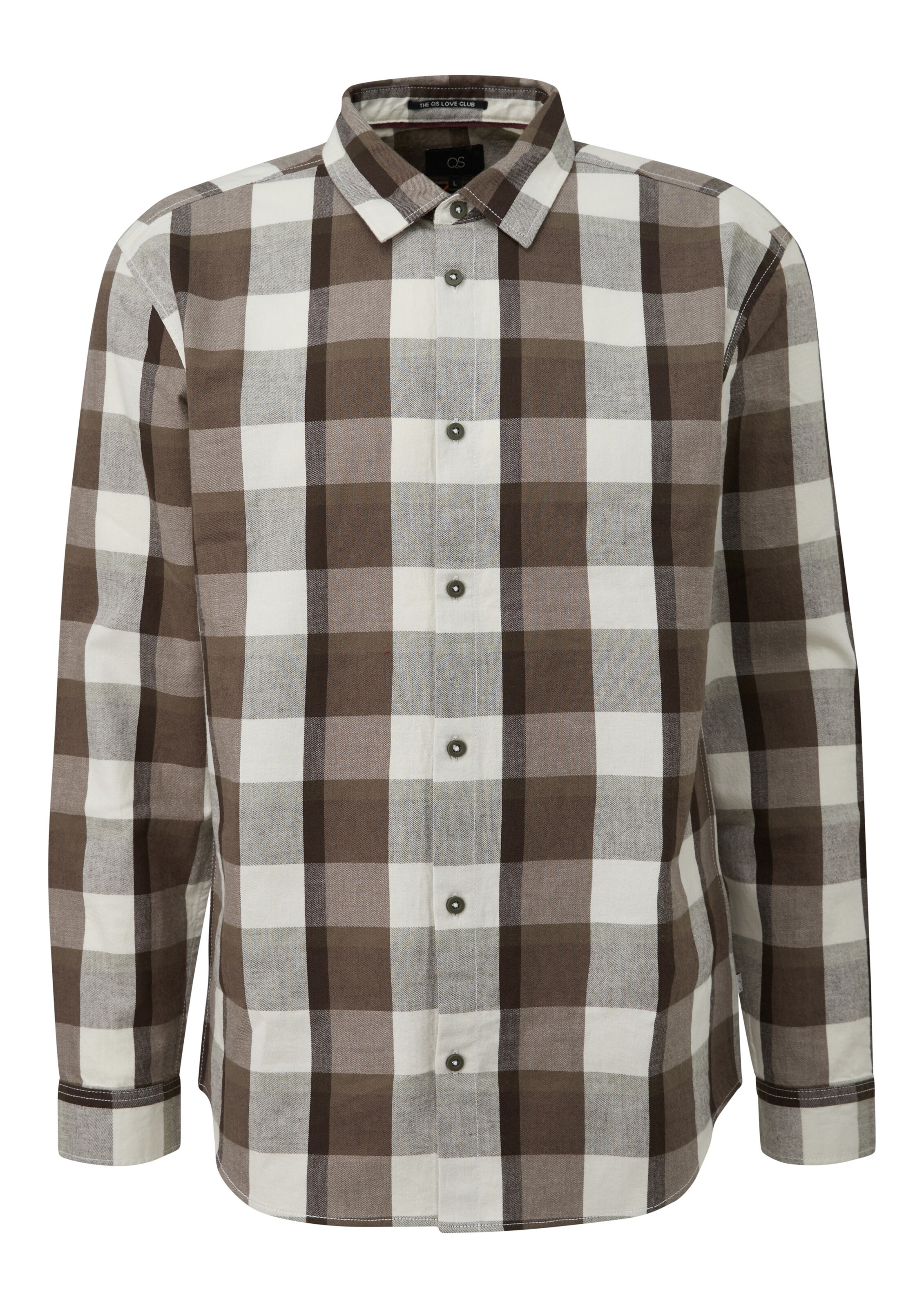 Coupe regular Chemise QS en marron : devant