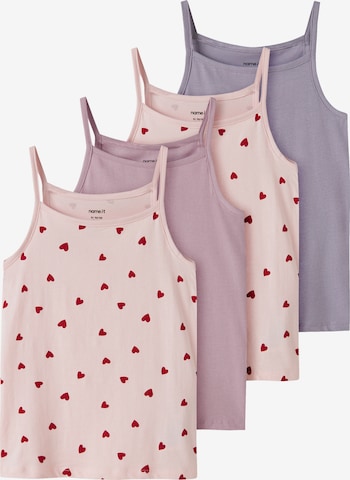 NAME IT - Camiseta térmica en lila: frente