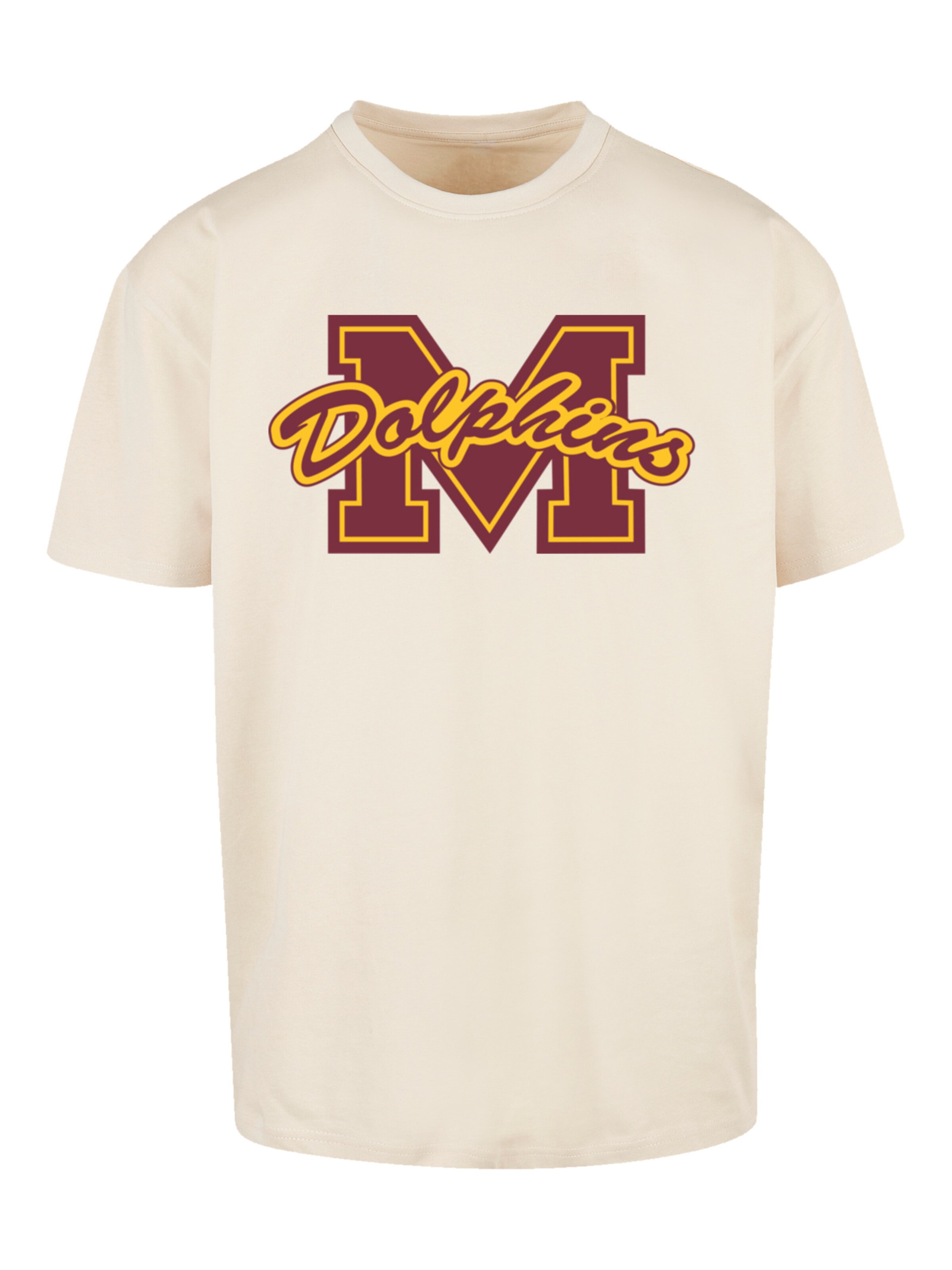 T-Shirt 'Sex Education M Dolphins Netflix TV Series' F4NT4STIC en beige : devant