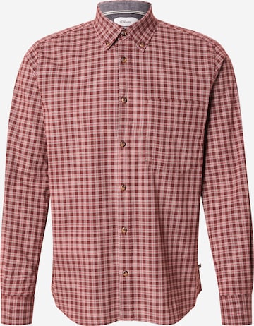 s.Oliver Button Up Shirt in Red: front