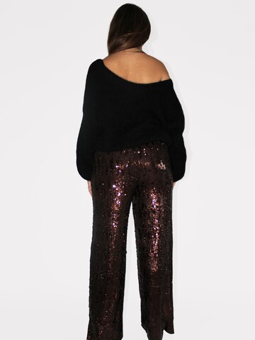 Honnête Atelier Regular Pants 'Maelle' in Brown