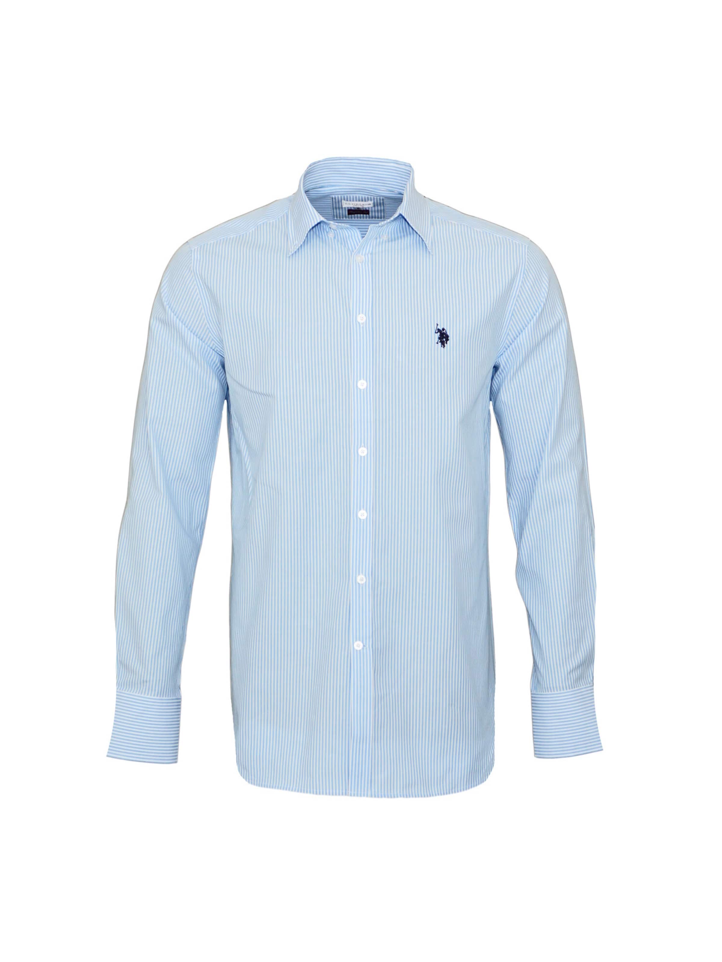 U.S. POLO ASSN. Regular fit Overhemd in Blauw: voorkant