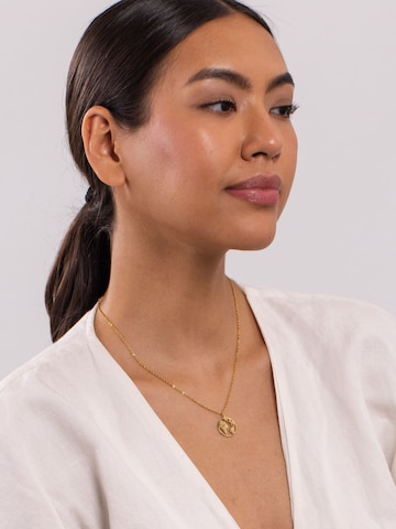 PURELEI Kette  'World Map ' in Gold: Vorderseite