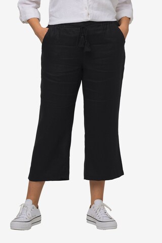 Ulla Popken Wide Leg Hose in Schwarz: predná strana