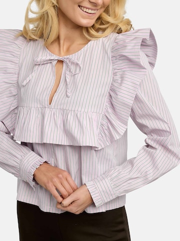 Liberte Essentiel Shirt ' HEATHER-LS-TIE ' in Pink