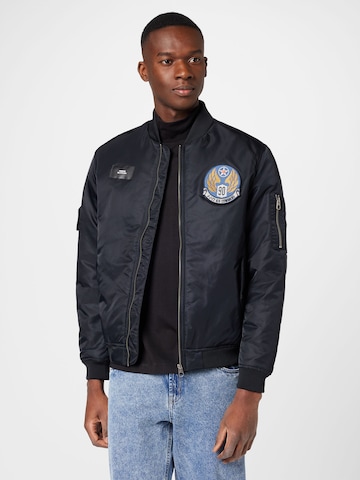 Veste mi-saison JACK & JONES en noir : devant