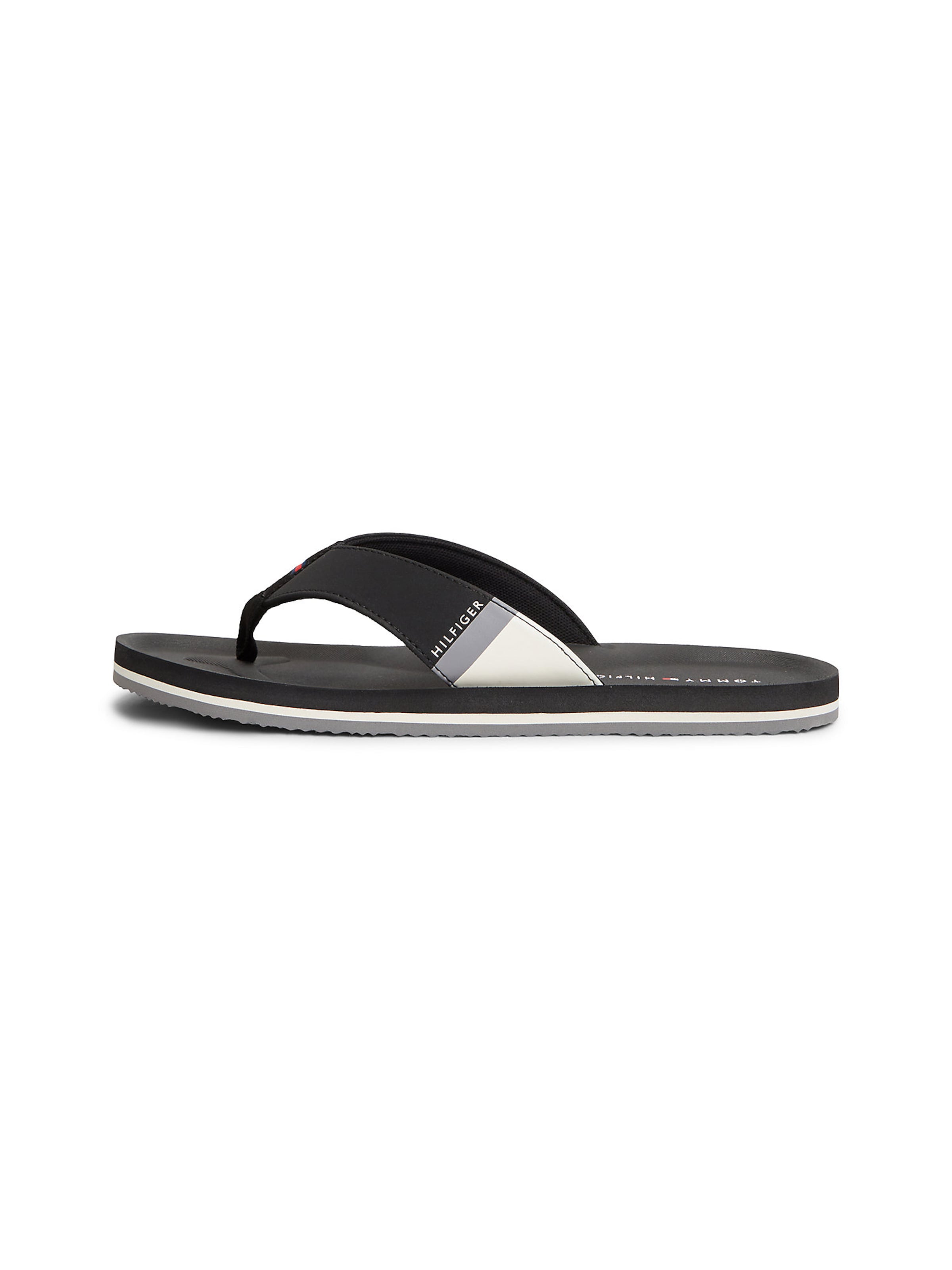 TOMMY HILFIGER T-bar sandals in Black: front
