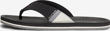 Tongs TOMMY HILFIGER en noir : devant