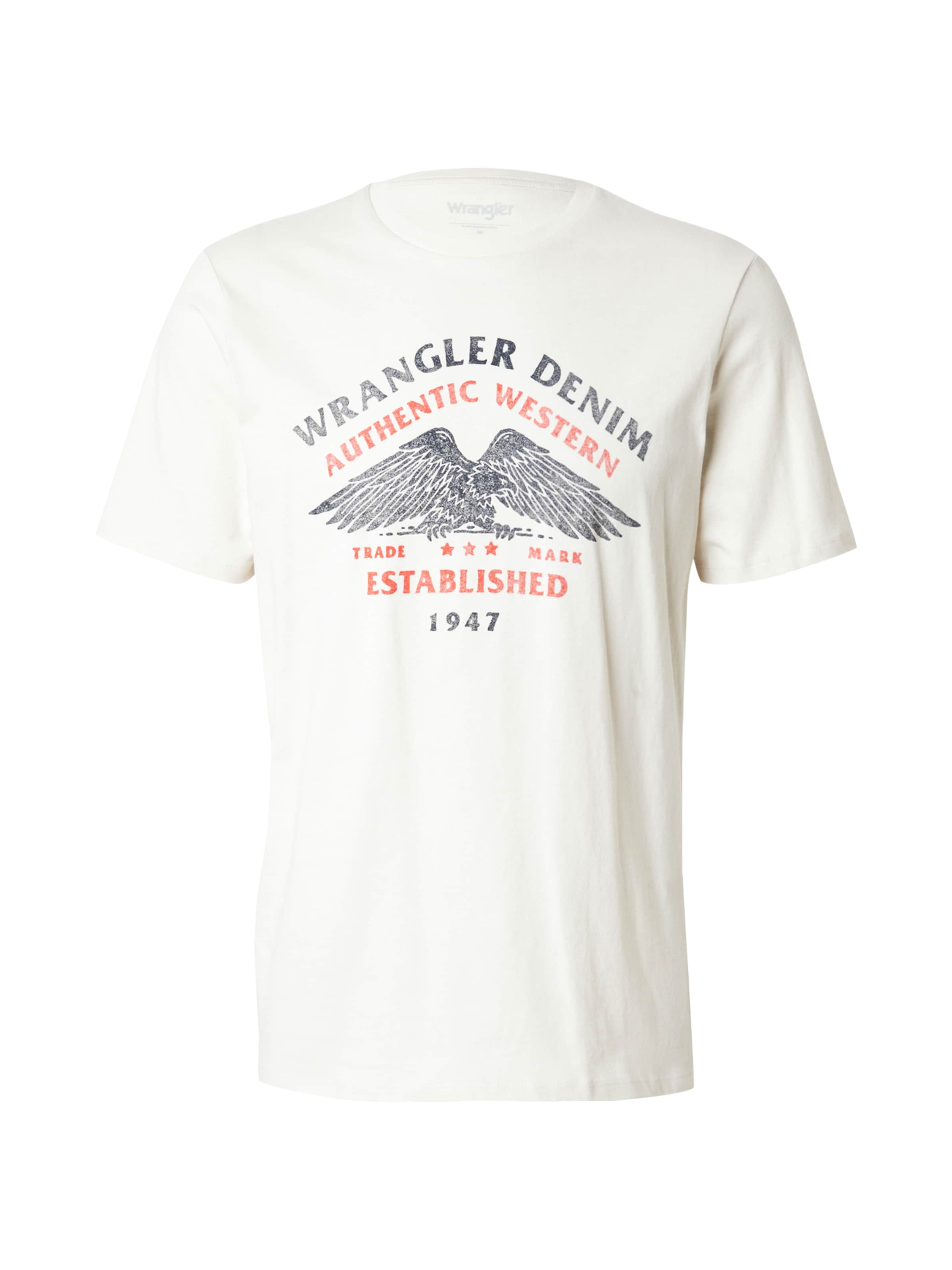 WRANGLER Μπλουζάκι 'AMERICANA' σε λευκό: μπροστά