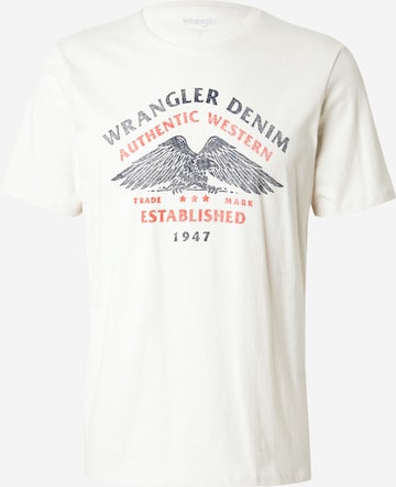 WRANGLER Μπλουζάκι 'AMERICANA' σε λευκό: μπροστά