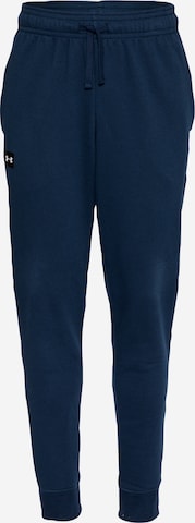 UNDER ARMOUR Workout Pants 'Rival' in Blue: front