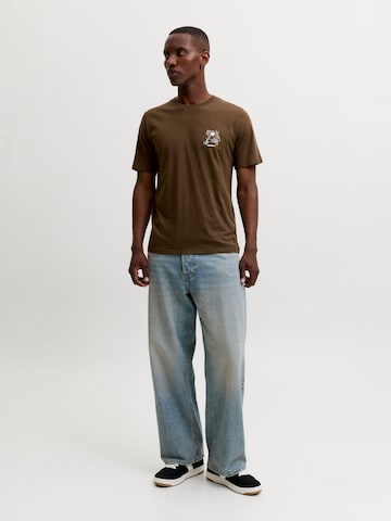 T-Shirt 'JJBrewy' JACK & JONES en marron