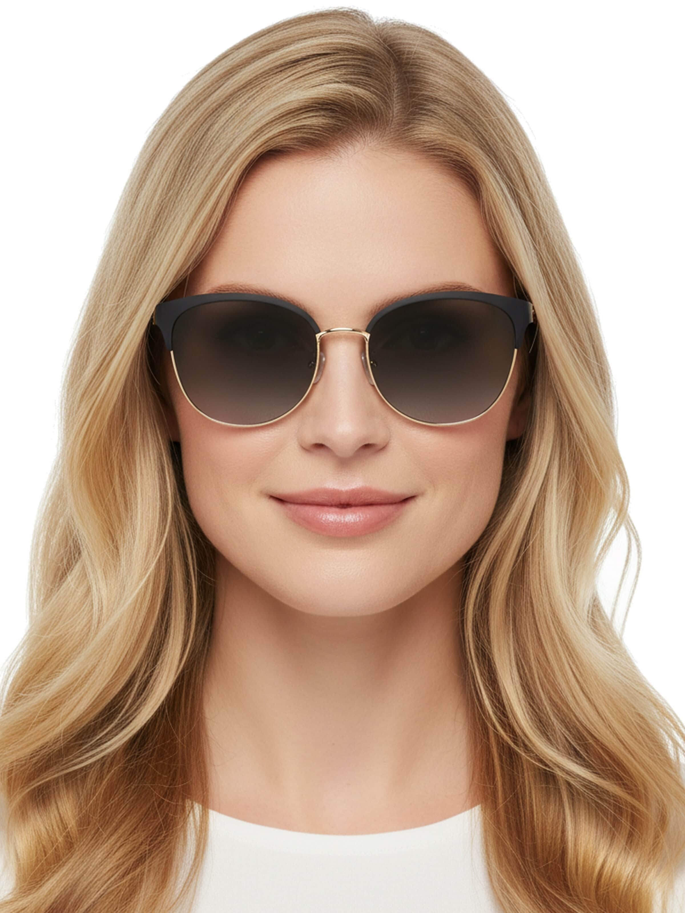 Lunettes de soleil Carolina Herrera en noir : devant