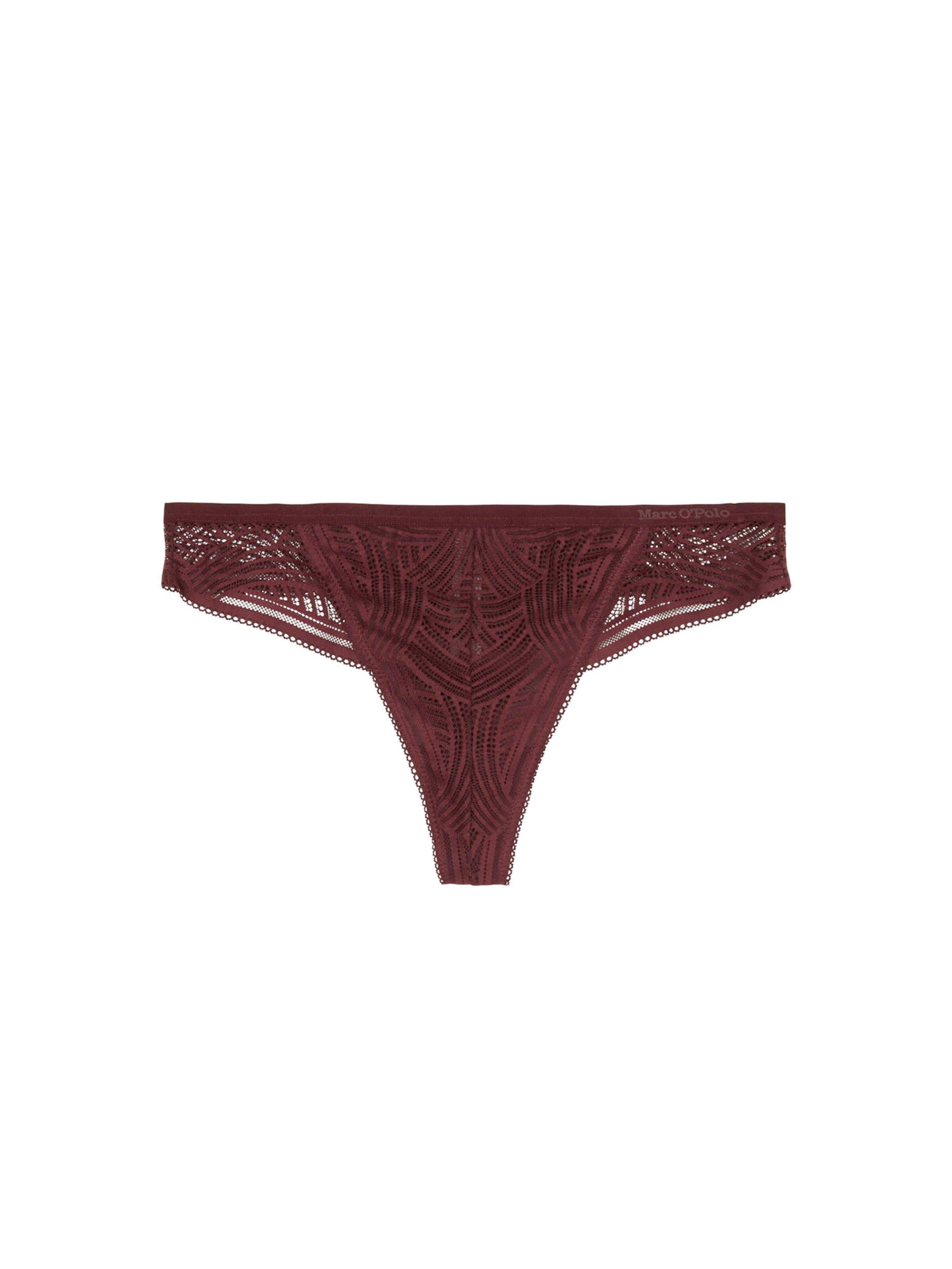 Marc O'Polo String ' Timeless Lace ' in Rot: Vorderseite