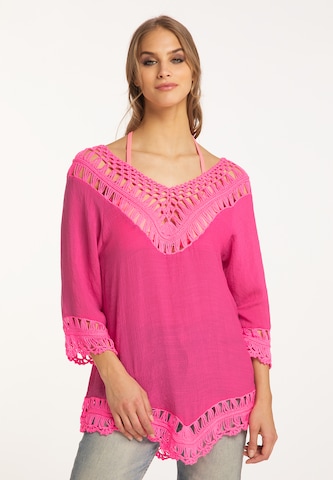 IZIA Tunic in Pink: front