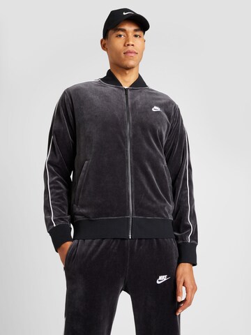 Nike Sportswear Sweat jacket in Black: front