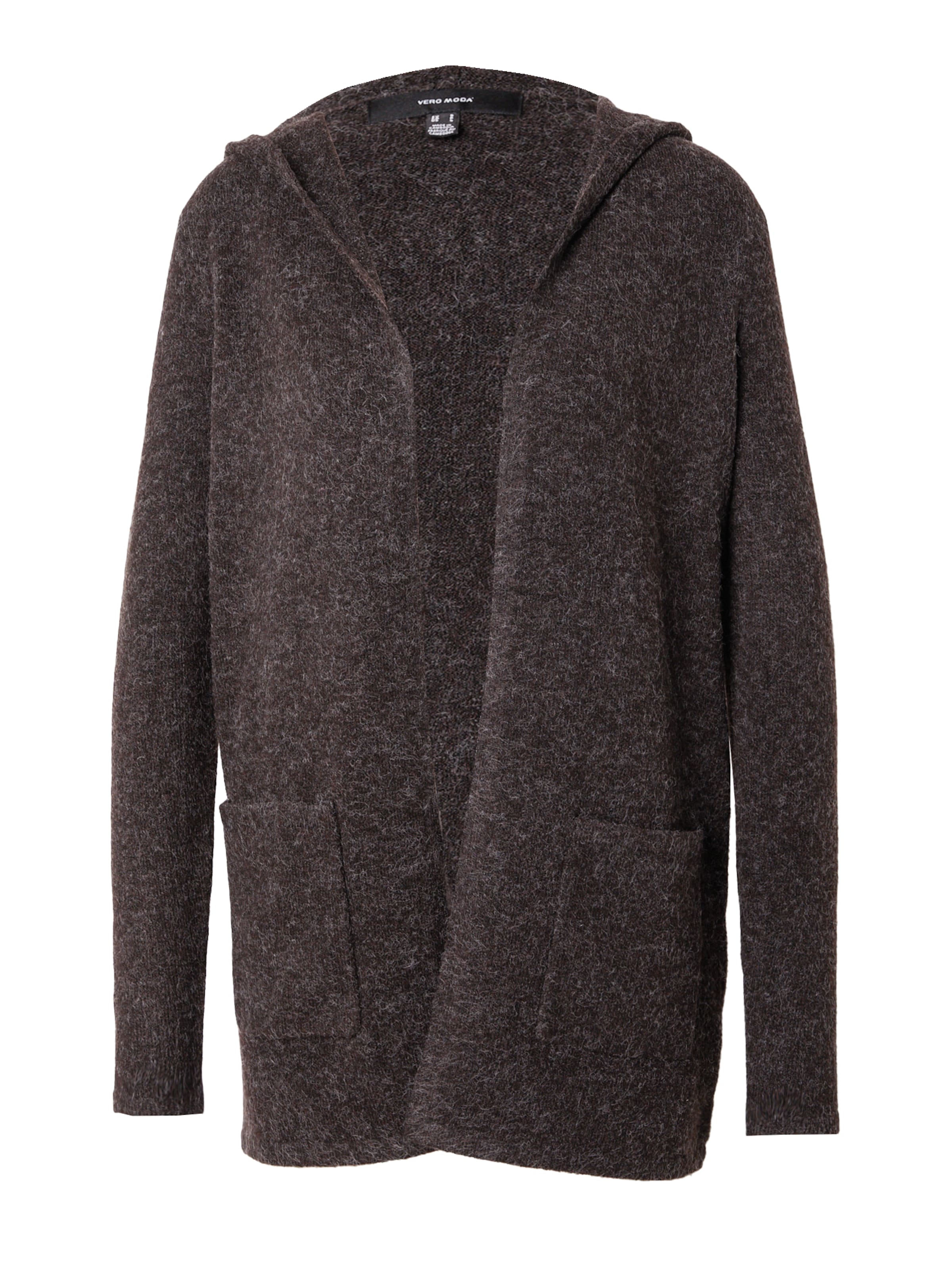 VERO MODA Knit Cardigan 'VMDOFFY' in Brown: front