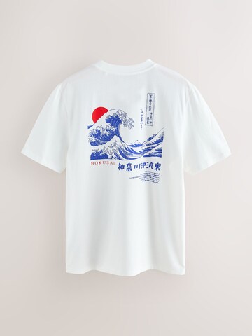 Pijama lungă 'Hokusai' de la Next pe albastru