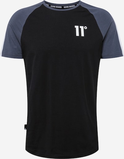 11 Degrees T-Shirt in dunkelgrau / schwarz / weiß, Produktansicht