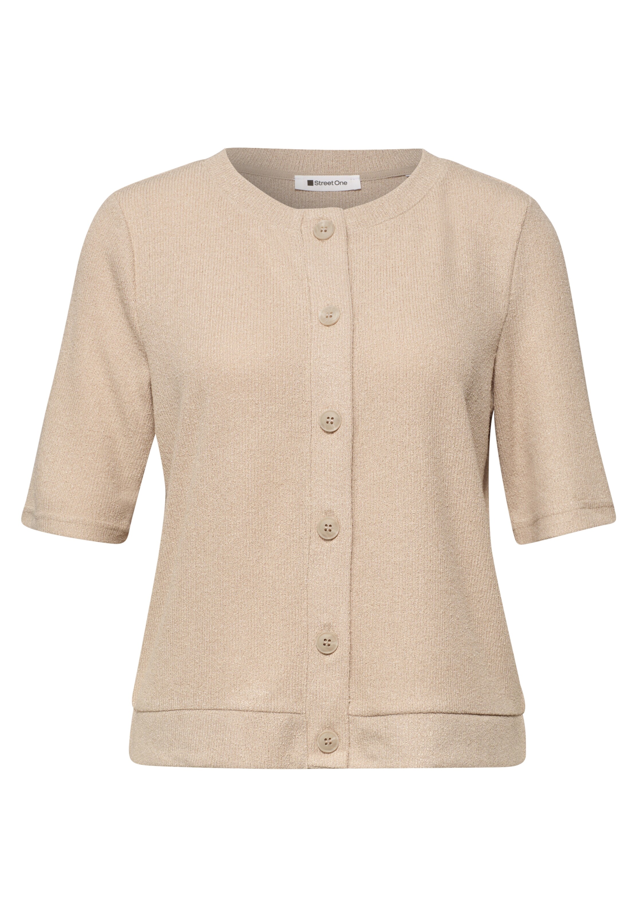 STREET ONE Strickjacke in Beige: Vorderseite
