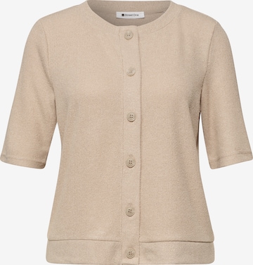 STREET ONE Knit Cardigan in Beige: front