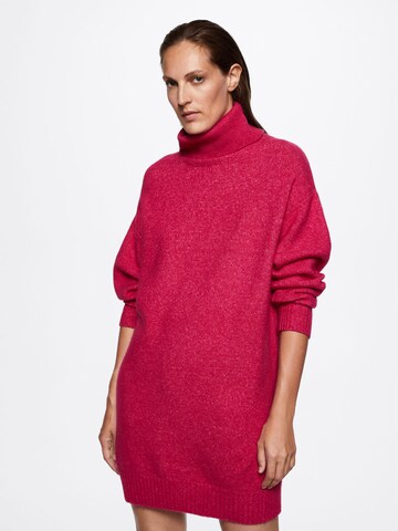 Robes en maille 'Taldora' MANGO en rose : devant