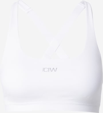 Soutien-gorge de sport ICANIWILL en blanc : devant