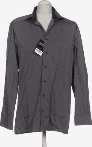 Commander Button Up Shirt in M in Grey: front