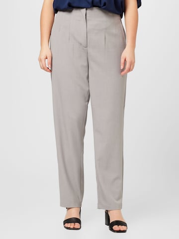 Vero Moda Curve Regular Broek 'KIRA LOA' in Grijs: voorkant