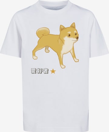 T-Shirt 'Shiba Inu' F4NT4STIC en blanc : devant
