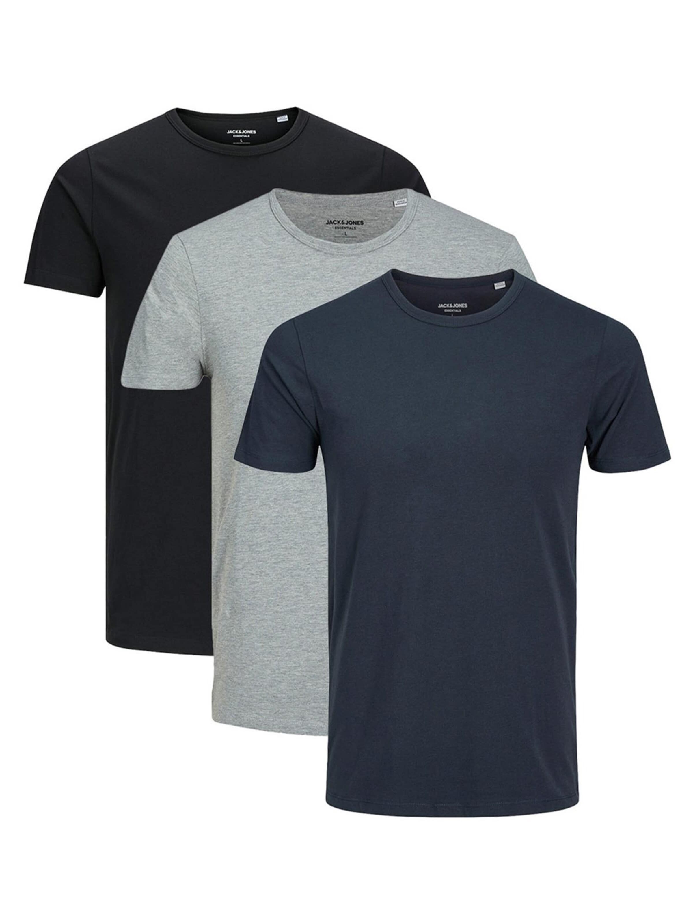 JACK & JONES Shirt 'Basic' in Grijs: voorkant