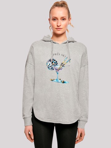 Sweat-shirt 'Après Ski Martini Winter Sport' F4NT4STIC en gris : devant