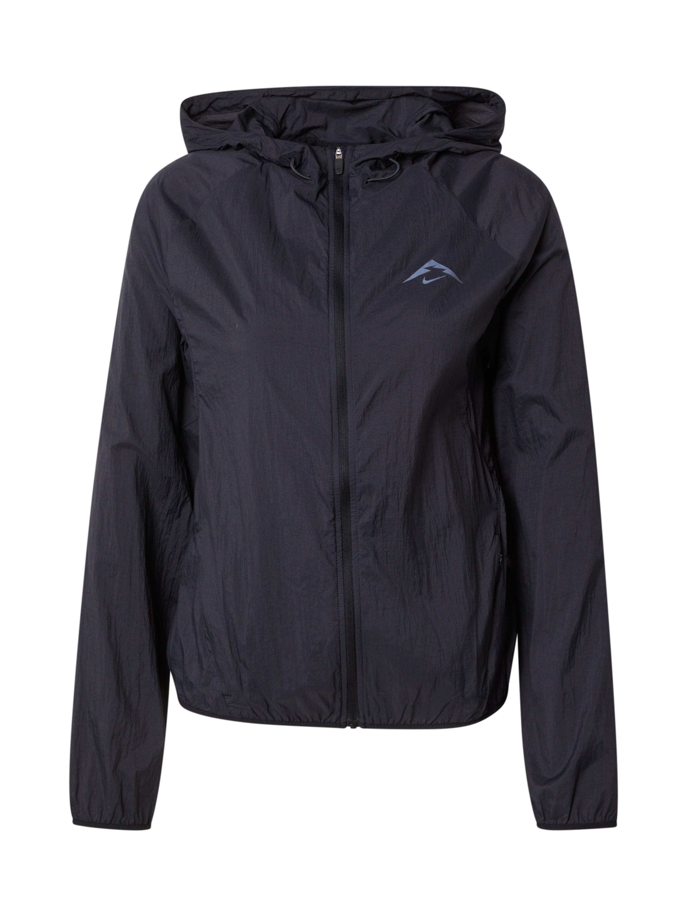 NIKE Αθλητικό μπουφάν 'TRAIL' σε μαύρο: μπροστά