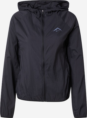 NIKE - Chaqueta deportiva 'TRAIL' en negro: frente