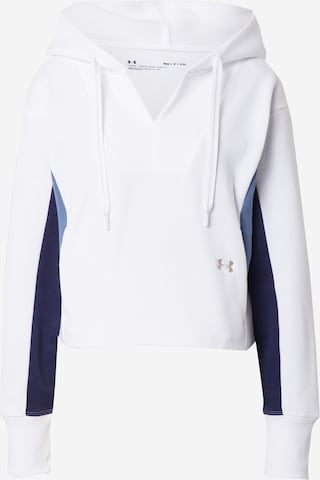 UNDER ARMOUR Sports sweatshirt 'Rival' in White: front
