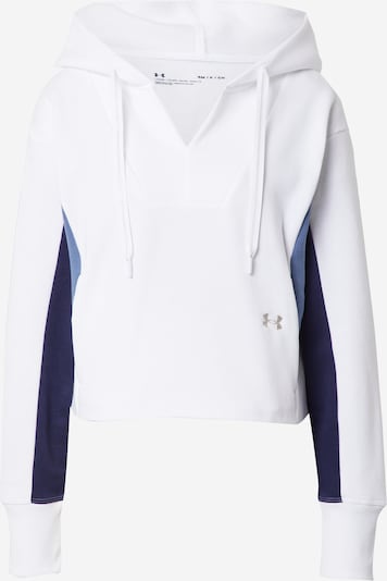 UNDER ARMOUR Sport sweatshirt 'Rival' i marinblå / rökblå / vit, Produktvy