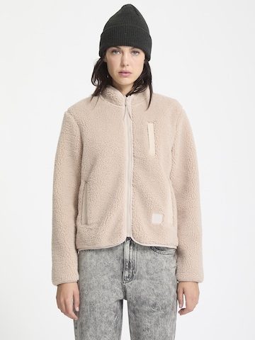Veste en polaire 'Wuzer Fuzzar' Volcom en beige : devant