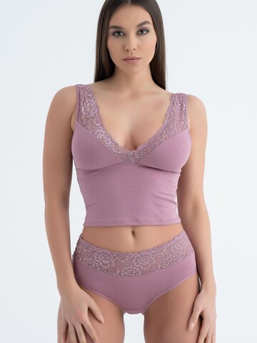 Evoni Bustier Wäsche-Sets 'mit Spitze'‌‌‌‌ in Pink: Vorderseite