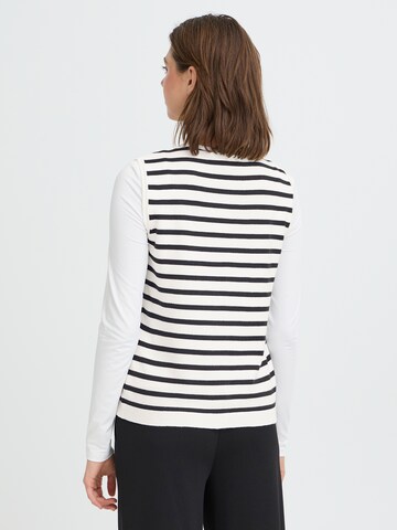 ICHI Πλεκτό γιλέκο 'IHLULS' σε λευκό