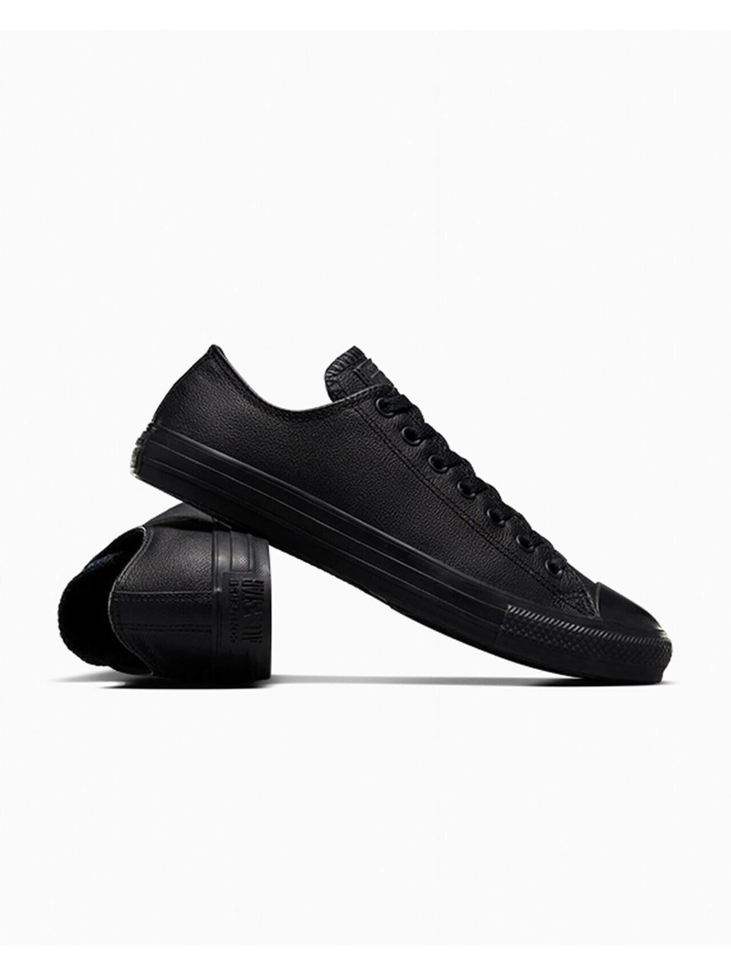 CONVERSE Sneakers laag 'Converse Chuck Taylor Ox Leather' in Zwart