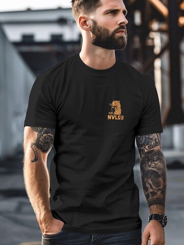 Neverless Shirt 'Eat pasta' in Black