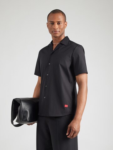 Regular fit Cămașă 'Ellino' de la HUGO pe negru: față