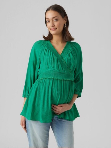 Camicia da donna 'Peace tess' di MAMALICIOUS in verde: frontale