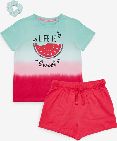 Threadgirls Set 'Sunset' in hellblau / hellpink / rot / schwarz, Produktansicht