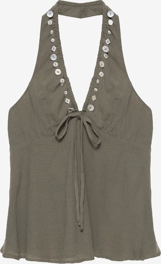 Pull&Bear Toppi koossa XS värissä khaki, Tuotenäkymä