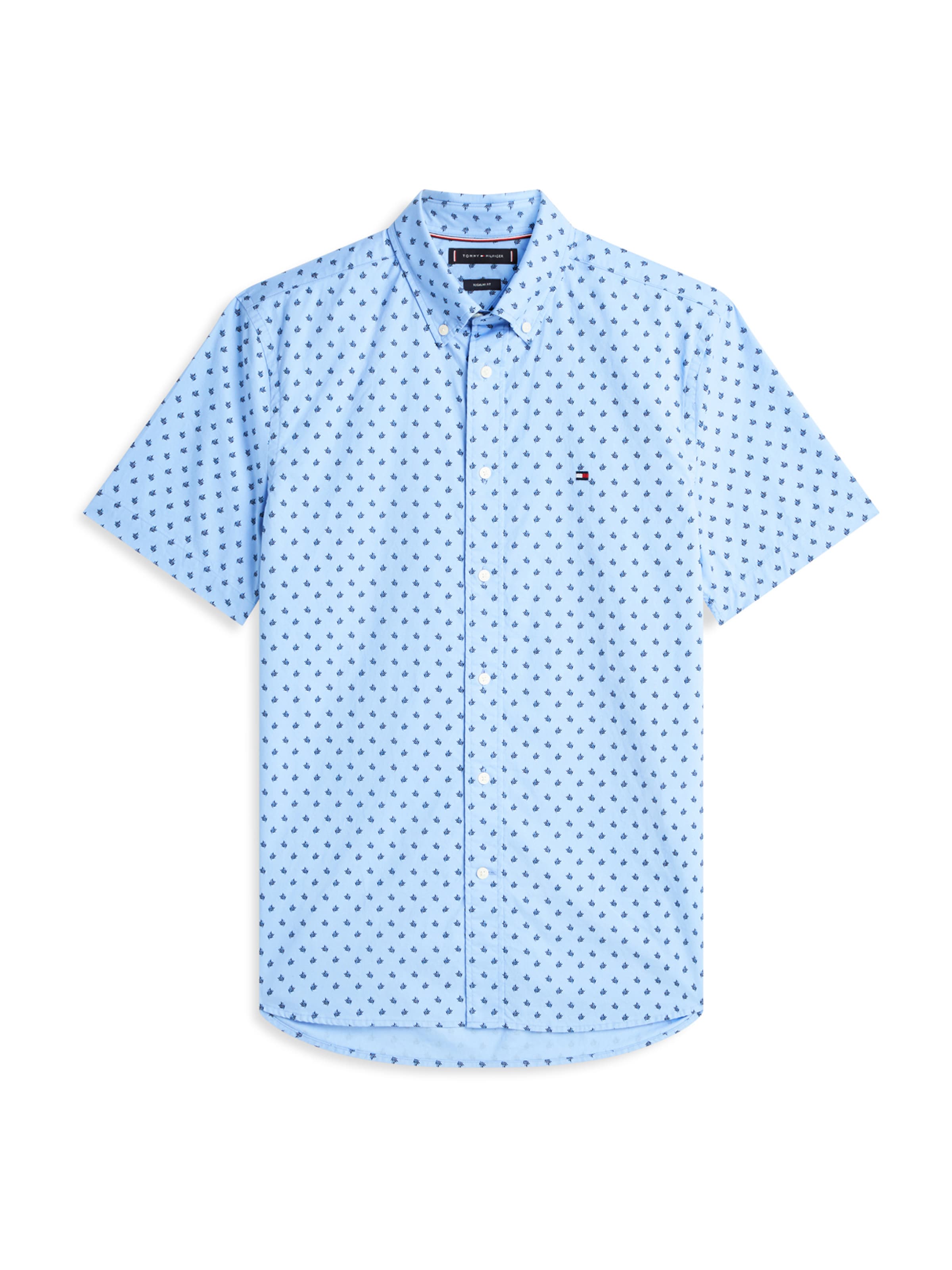 TOMMY HILFIGER Skjorte 'FLEX' i lyseblå / mørkeblå, Produktvisning